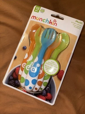 Multi tenedor y cuchara Munchkin, 6 unidades, 3 tenedores y 3 cucharas. 12 meses+. Foto 1 de 4