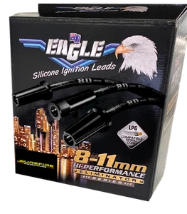 Eagle 8mm Ignition Leads 6cyl Ford Taurus DN DP 24 Valve 3.0L FI 1996-98 Black - Picture 1 of 3