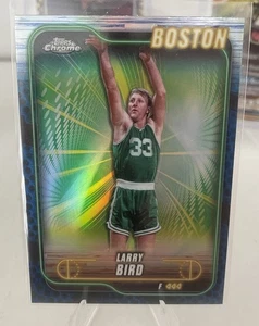 2024-25 Topps Chrome Blue Border #32 Larry Bird-Boston Celtics - Picture 1 of 2