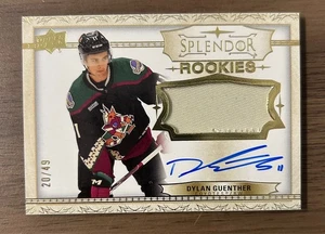 2022 2022-23 Upper Deck Splendor Patch Auto Rookie #SPDG Dylan Guenther 20/49 - Picture 1 of 2