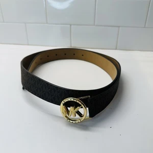 Nuevo con etiquetas Cinturón Michael Kors Marrón Sintético Imitación Cuero Firma Mujer XL 556277 Go - Imagen 1 de 5