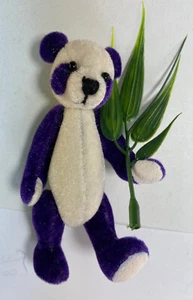 World of Miniature Bears von Theresa Yang 4" Plüsch Panda Bär lila #872-PP - Bild 1 von 4