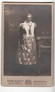 Augsburg  Frau in Schwaben Tracht Volkstracht Kabinettfoto CDV Bayern ~1905 - Picture 1 of 2