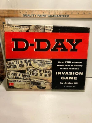 1965 D-DAY BOARD GAME by AVALON HILL - COMPLETE - Image 1 of 3