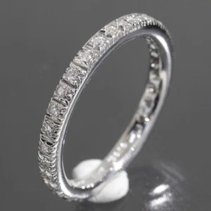 Anello Gucci Diamante US6,5 K18WG Eternità 2,5mm Appena Lucido 750 3,1g 6194A - Foto 1 di 6