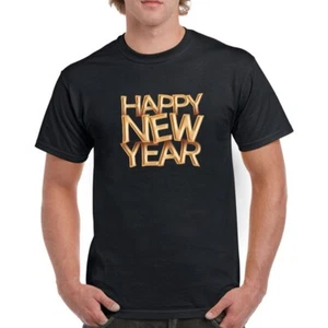 New Year Pattern Gifts Unisex T Shirt Short Sleeve Man's Tops boy'sT shirt UK - Picture 1 of 9