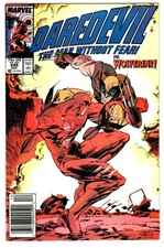 DAREDEVIL #249 (VF+) vs.... WOLVERINE! 2nd Bushwacker! Marvel 1987 Newsstand