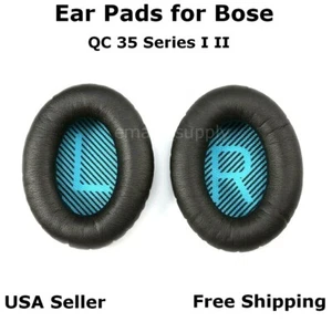 Par de almohadillas para los oídos negras para Bose QuietComfort QC 35 Serie I II envío gratuito - Imagen 1 de 1