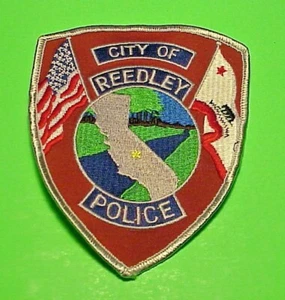 REEDLEY  CALIFORNIA  CA  ( SILVER BORDER )  5"  POLICE PATCH  FREE SHIPPING!!! - Picture 1 of 1