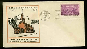 798 CONSTITUTION FDC PHILADELPHIA, PA PLANTY P9 LINPRINT CACHET - Picture 1 of 1