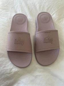 FITFLOP | SZ 41 (US 9) IQUSHION RUBBER SLIDES Soft Lilac Purple EUC - Picture 1 of 7
