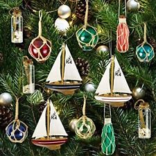 SAILINGSTORY Glass Fishing Float Beach Ornaments for Christmas Tree 3" Coasta...