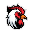 Rooster Face Mascot Car Bumper Sticker Decal Angry Cock Funny Mens Gift Cartoon