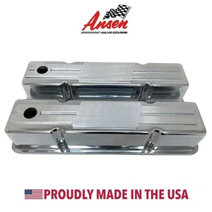 Cubiertas de válvula altas pulidas Chevy de bloque pequeño - tapa de billet grabable personalizada - Imagen 1 de 10