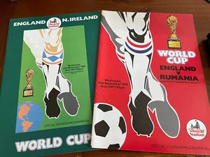 2 x ENGLAND INTERNATIONAL HOME FOOTBALL PROGRAMMES (1985) - Picture 1 of 3