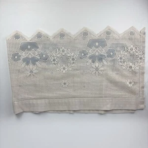 Vtg Lace Window Valance Curtain Floral Country Cottage USA 1990 Louis Hornick Co - Picture 1 of 13