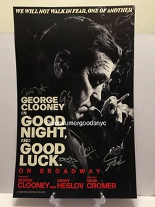 SIGNIERTES Good Night and Good Luck Broadway Poster - George Clooney Clark Gregg + 2 - Bild 1 von 18