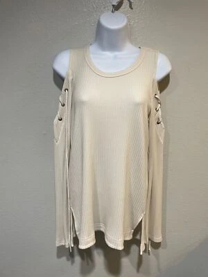 Feel the Piece Terre Jacob’s M/L Cold Shoulder Lace-Up Long Sleeve - Image 1 of 4