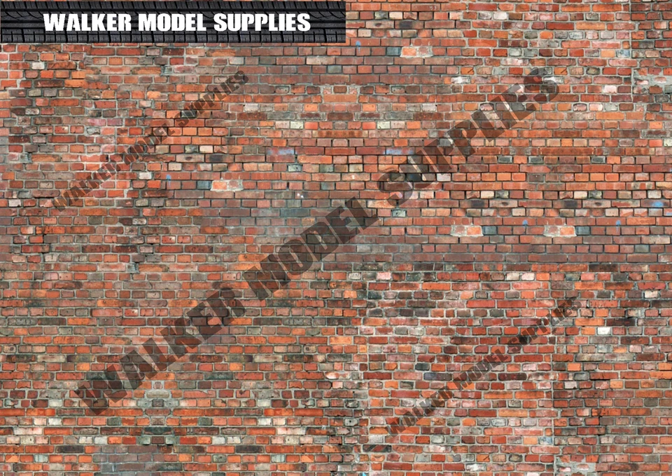 1:16 Scala (3xA4) Mattone Muro - Stacca E Applicare Adesivo. Set 8 - Immagine 1 di 1