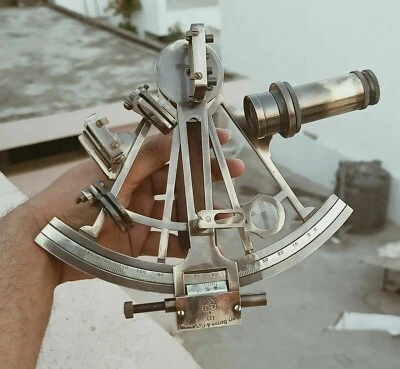 8" Antique Marine Navigational Brass Nautical Astrolabe Instrument Sextant Gift - Image 1 of 4