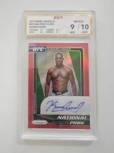2021 Panini Chronicles Prizm UFC National Pride Auto Kamaru Usman #NP-KUS - Picture 1 of 2