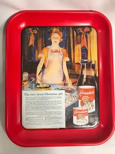 Carnation Serving Tray 10.5x13 Vintage Advertising Historic Tray Collection - Picture 1 of 11