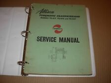 Allison TG-617 TG-618 TG-637 TG-647 Torqmatic Transmission Service Parts Manuals