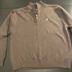 Nautica 1/4 Zip Knit Sweater - Size M 10-12 - Picture 1 of 13