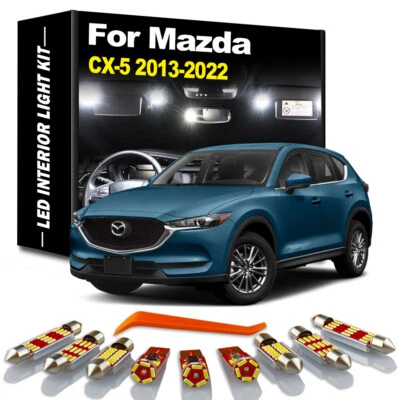 Kit de luces interiores LED Canbus de 11 piezas para Mazda CX-5 2013-2022 bombillas domo LED de coche Foto 1 de 4