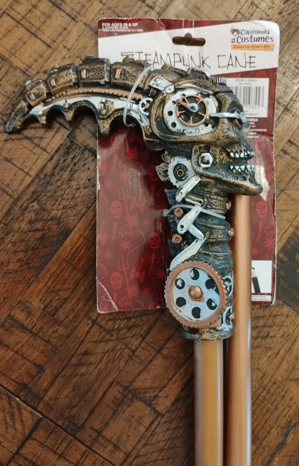 DISFRACES STEAMPUNK BASTÓN/CRÁNEO/CALIFORNIA/COSPLAY/PLÁSTICO/HALLOWEEN  Foto 1 de 4