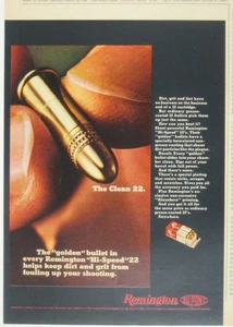 Remington Hi Speed Golden Bullet Ammunition Vintage Print Ad 1960s ADVERT - Picture 1 of 2