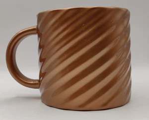 New Starbucks 2024 Coffee Tea Mug Cup Copper Bronze Raised Swirl Ceramic 14 oz. - Picture 1 of 6