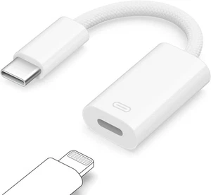 USB C to Lightning Headphone Audio Adapter, 3in1 Type-C Male To Lightning Female - Picture 1 of 8