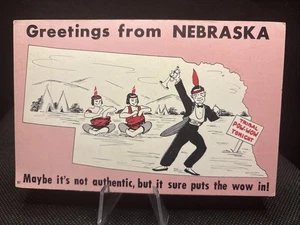 POSTCARD: Tribal Pow Wow Greetings From Nebraska N12 - Picture 1 of 2