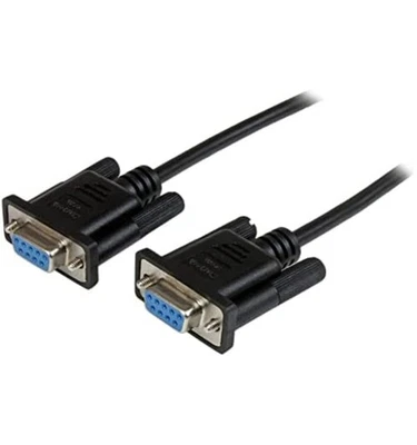 StarTech.com 1m Black DB9 RS232 Serial Null Modem Cable F/F - DB9 Female to Fema - Image 1 of 4