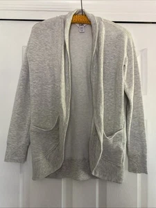 Athleta Girl Size XL/14 Gray Wrap 'N Roll Sweatshirt 2.0 Cardigan - Picture 1 of 6