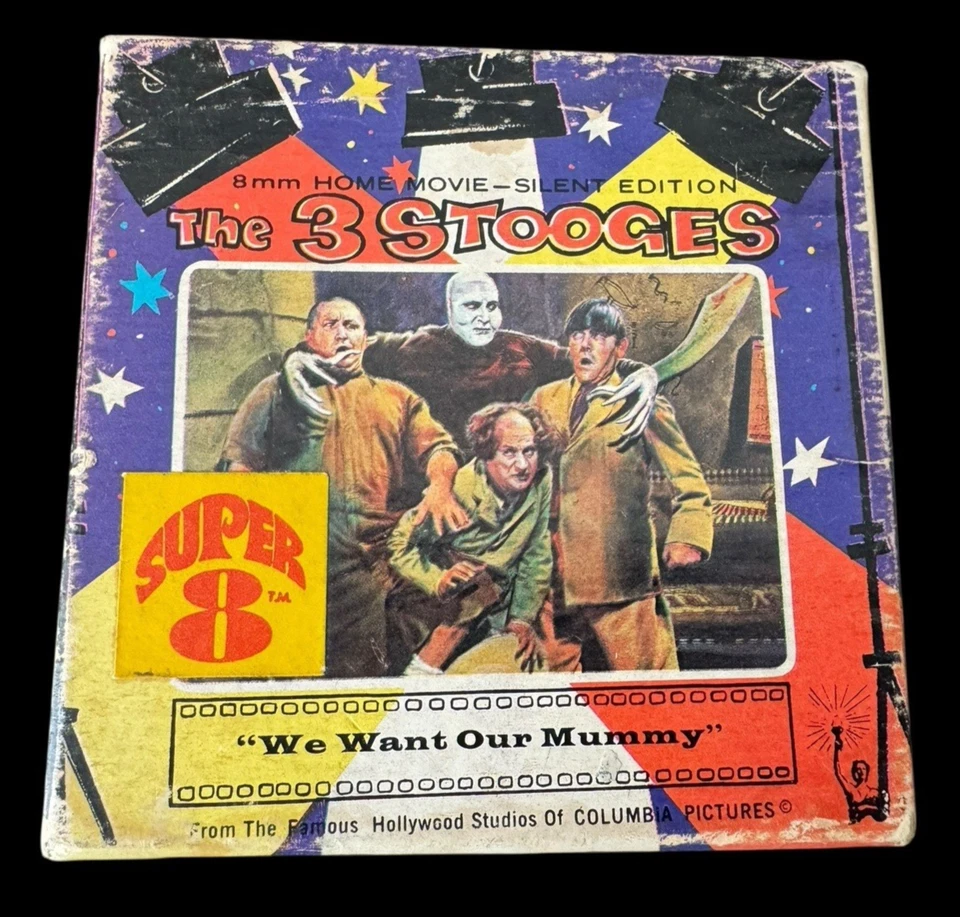 Three Stooges 8MM We Want Our Mummy Halloween Comedy Super 8 Silent Foto 1 de 4