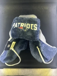 New Era Trapper Tejido Sombrero NFL New England Patriots Casco Gorra OSFM Azul Gris - Imagen 1 de 3