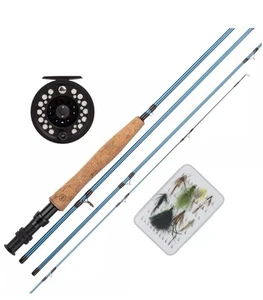 Wychwood Fly Fishing Kit - Rod, Reel, Line, Leaders, Flies Complete Set 8.6ft - Picture 1 of 2