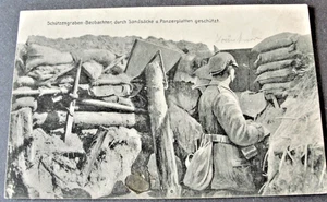 A soldier observer inspects the battlefield- Europe-WORLD WAR I, 1915 RPPC.RARE. - Picture 1 of 2