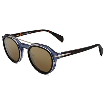 Rag & Bone Men's 51 mm Havana Blue Sunglasses RNB6006-S-IPR-51 - Image 1 of 3