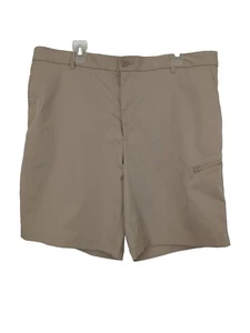 Pebble Beach Men's Size 38 Dry-Luxe Performance Golf Shorts Khaki Zip Pocket-392 - Picture 1 of 6