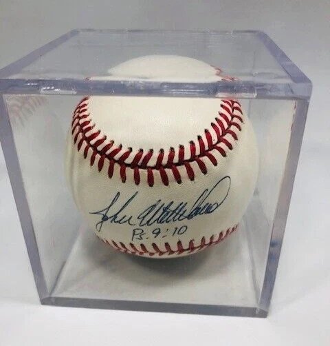 John Wetteland Ps 9:10 Autograph Signed NY Yankees Official Rawlings Baseball - Image 1 of 3