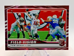 2021 Panini Donruss Elite - Field Vision #FV1 Tom Brady Pink Parallel - Bild 1 von 2