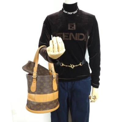 Vintage Fendi Brown FENDI Velour High Neck Tops Shirt Clothing. - Image 1 of 4