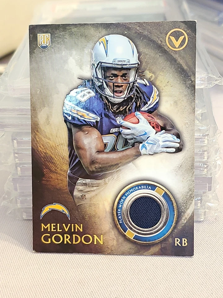 2015 Topps Valor Football Melvin Gordon Rookie Card RC Patch/Jersey Relic VRR-MG - Image 1 of 2