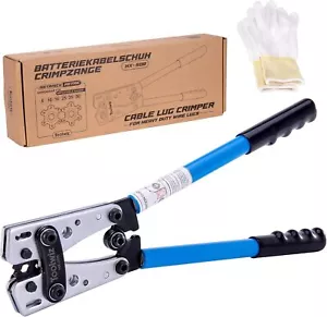 Toolwiz Battery Cable Lug Crimping Tools 6-50mm² Ratchet Wire Cutting for Tool - Picture 1 of 7