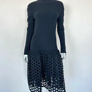 CHANEL black dress Cosmopolite Paneled Knit size 46FR or XL Authentic - Picture 1 of 15