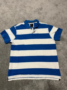 Crew Clothing Polo XL blau & weiß Streifen 100 % Baumwolle ace Zustand schneller Versand - Bild 1 von 9