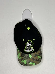 Disney Mickey Mouse Camouflage Baseball Hat Youth Boys One Size Neon Green Cap - Picture 1 of 3